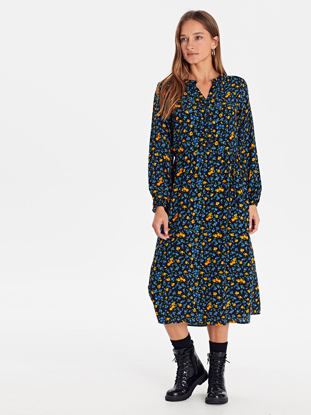 LCW Vision Woman BLUE Dress -9WS366Z8-LQQ