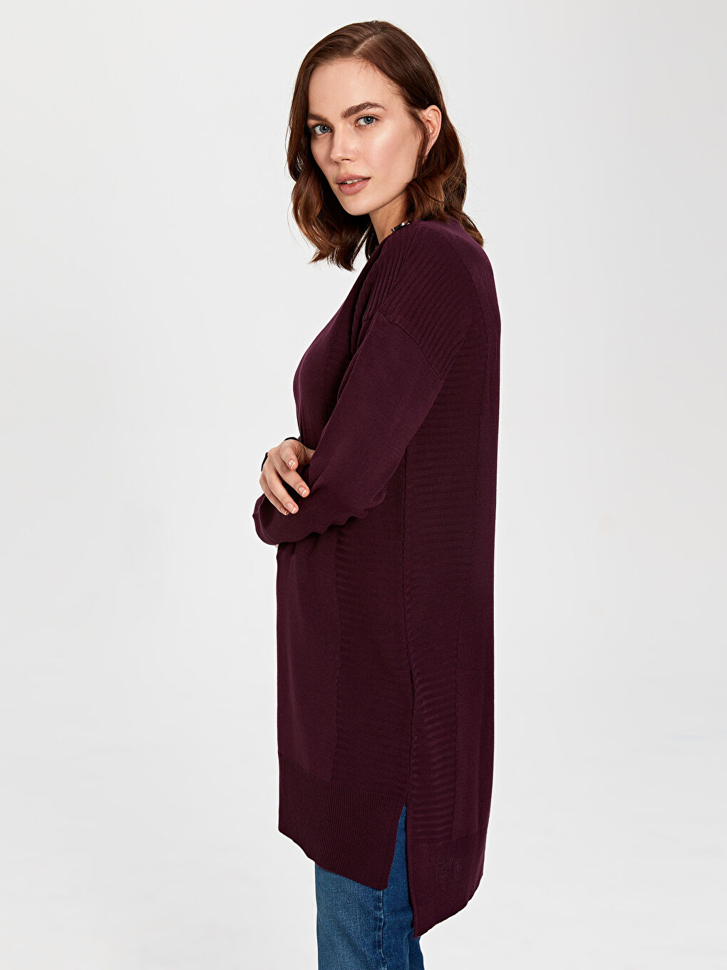 Mürdüm Bisiklet Yaka Kadın Tunik-2