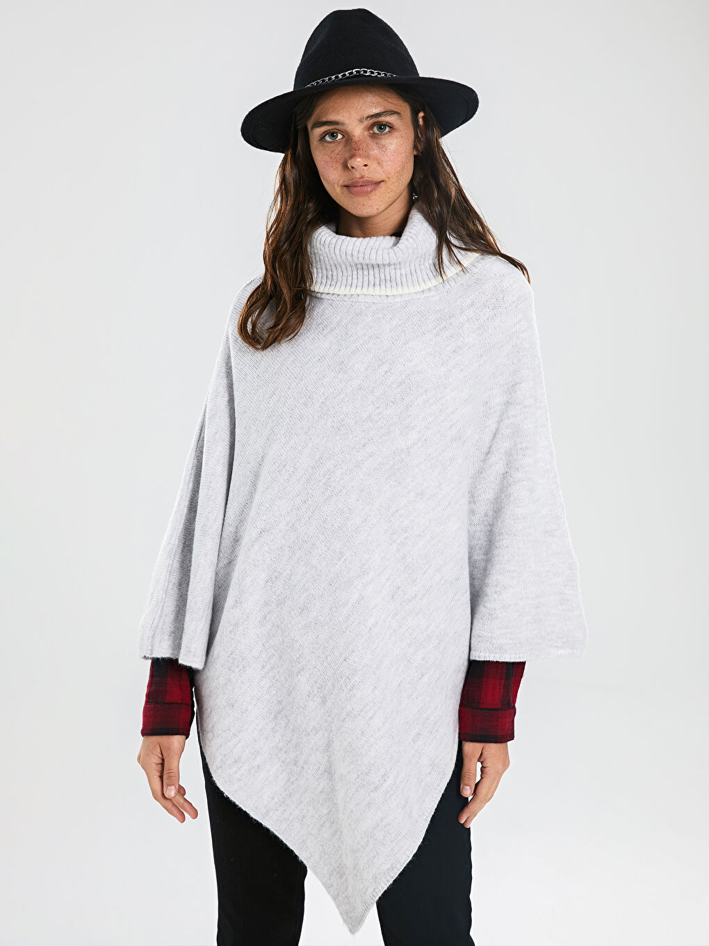 Poncho GRIS Femme