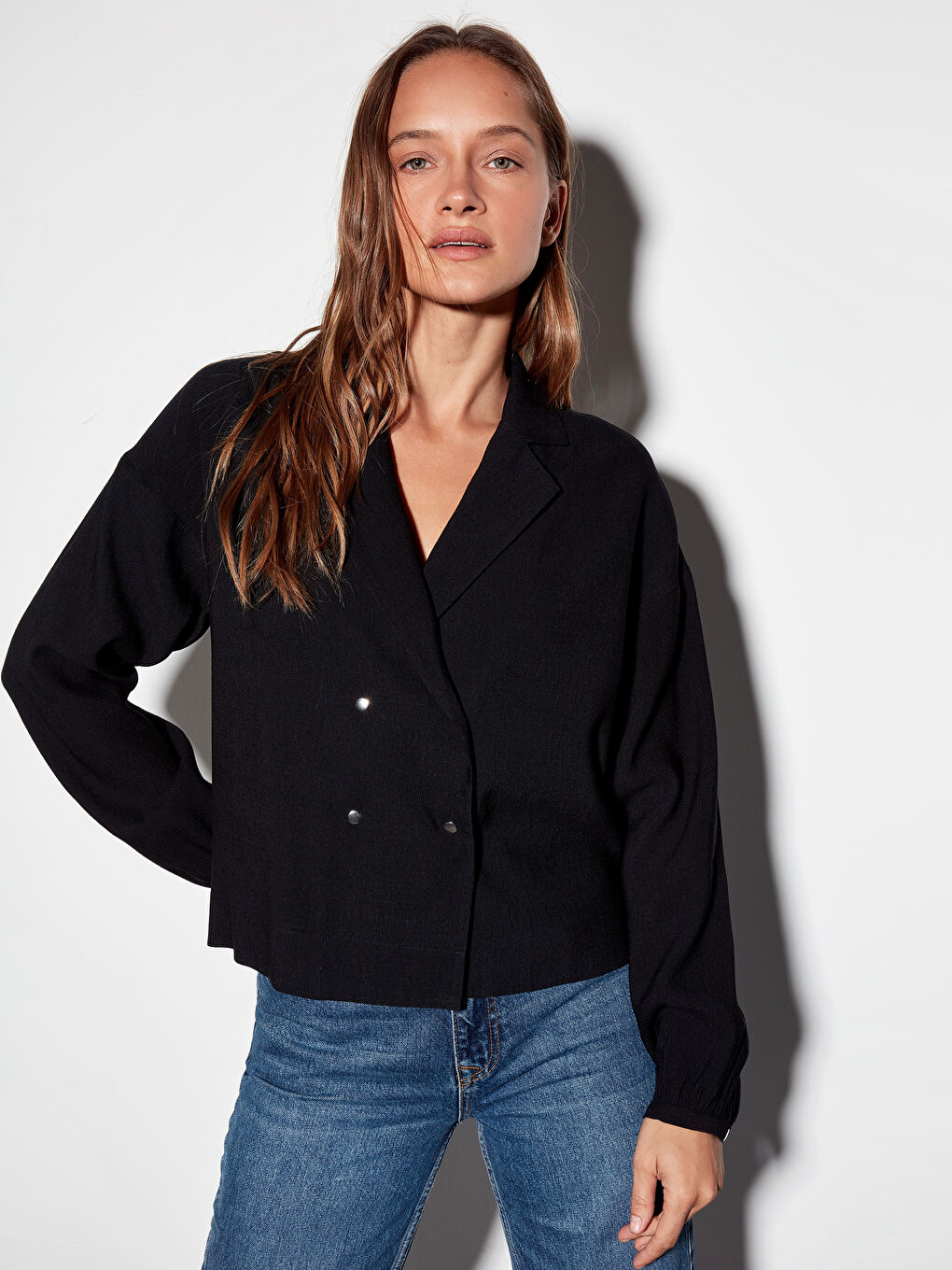 LCW Vision The knitted fabric from viscose Tops Women's Long Sleeve -9WS703Z8-CVL