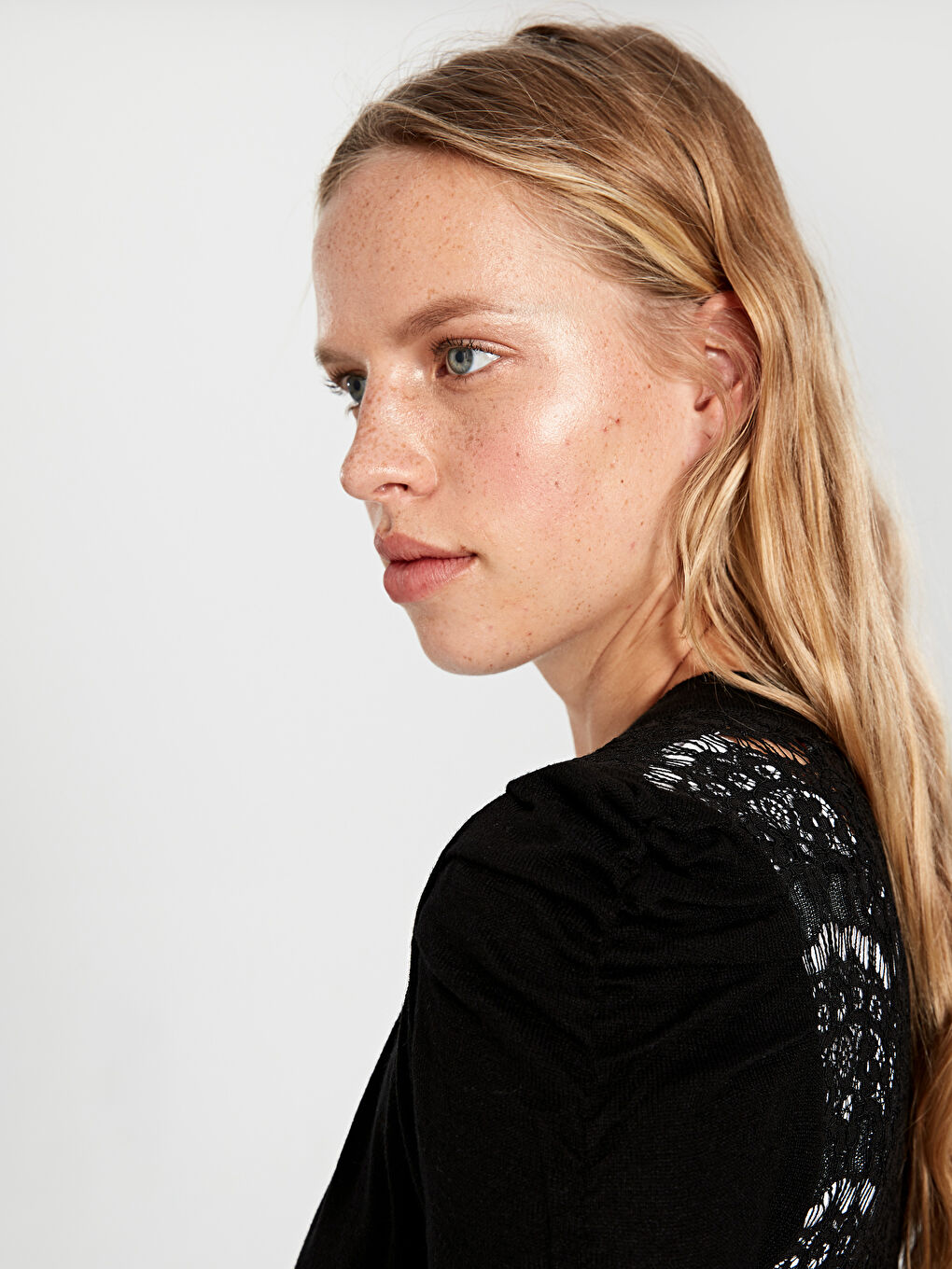 Cardigan pour Femmes à Manches Longues Uni avec Encolure en V-2