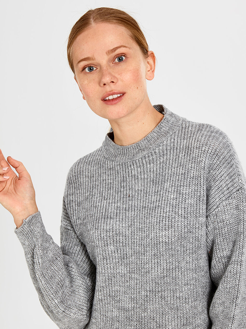 Түзу мойын ұзын жеңді туника әйелдерге арналған-1