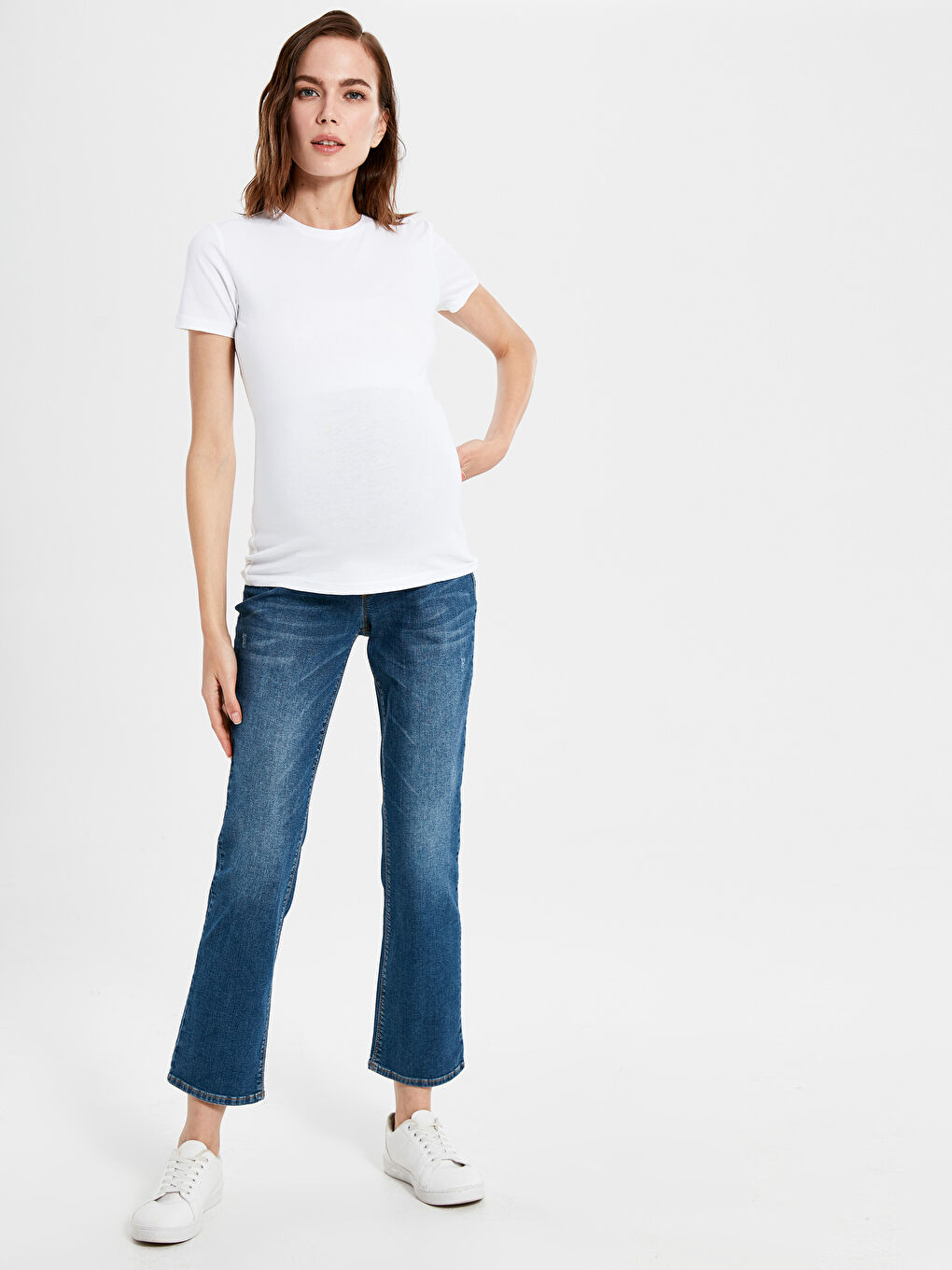 İndigo Kadın Standart Fit Düz Jean Pantolon