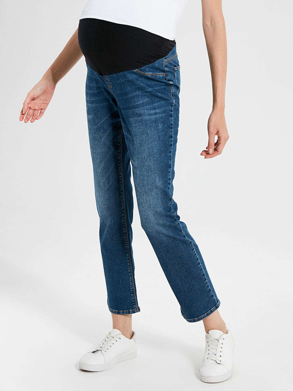 İndigo Kadın Standart Fit Düz Jean Pantolon-2