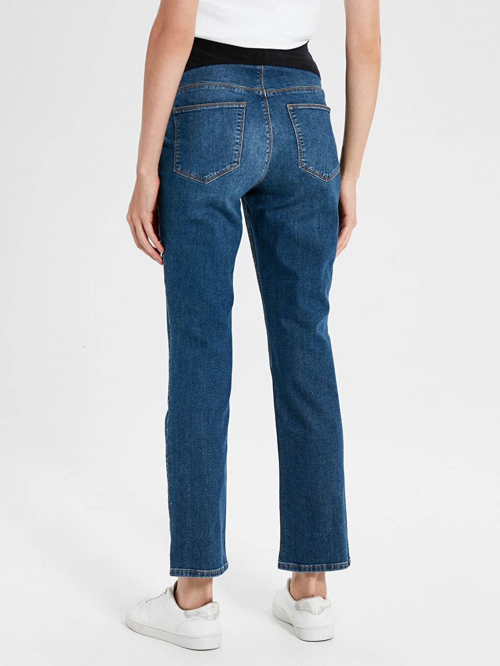 İndigo Kadın Standart Fit Düz Jean Pantolon-3