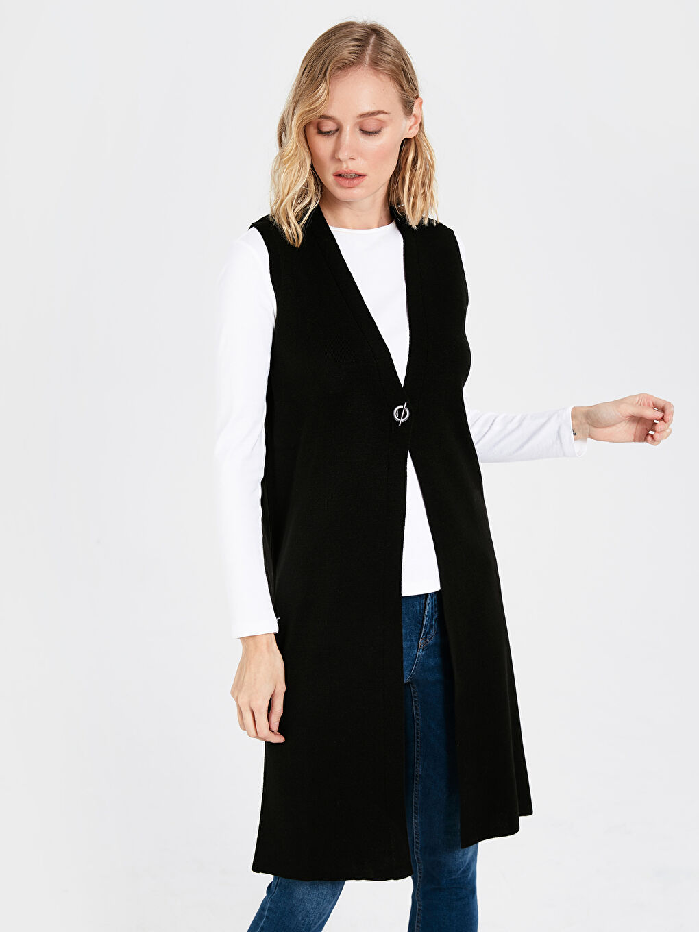 Žena CRNA Kratki kaput-1