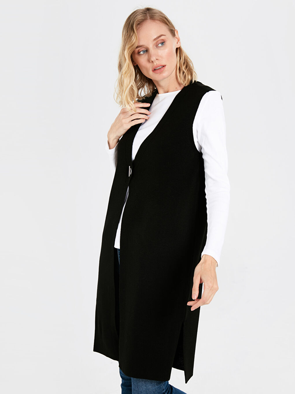 Žena CRNA Kratki kaput-2