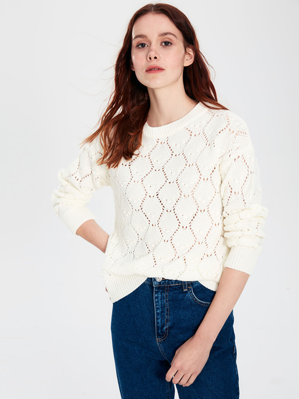 Crew Neck Long Sleeve Women's Sweater
