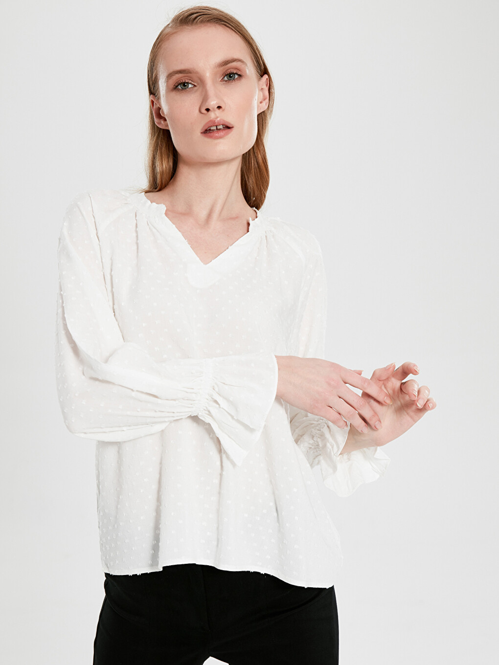 Woman White Blouse-1