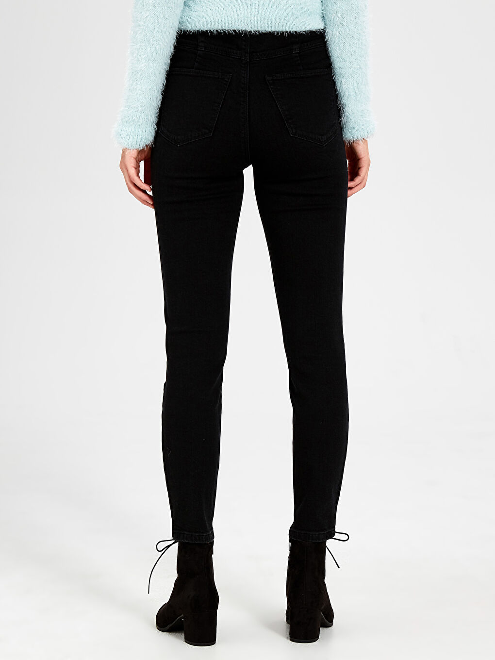 Siyah Jüpiter Süper Skinny Fit Kadın Jean Pantolon-2