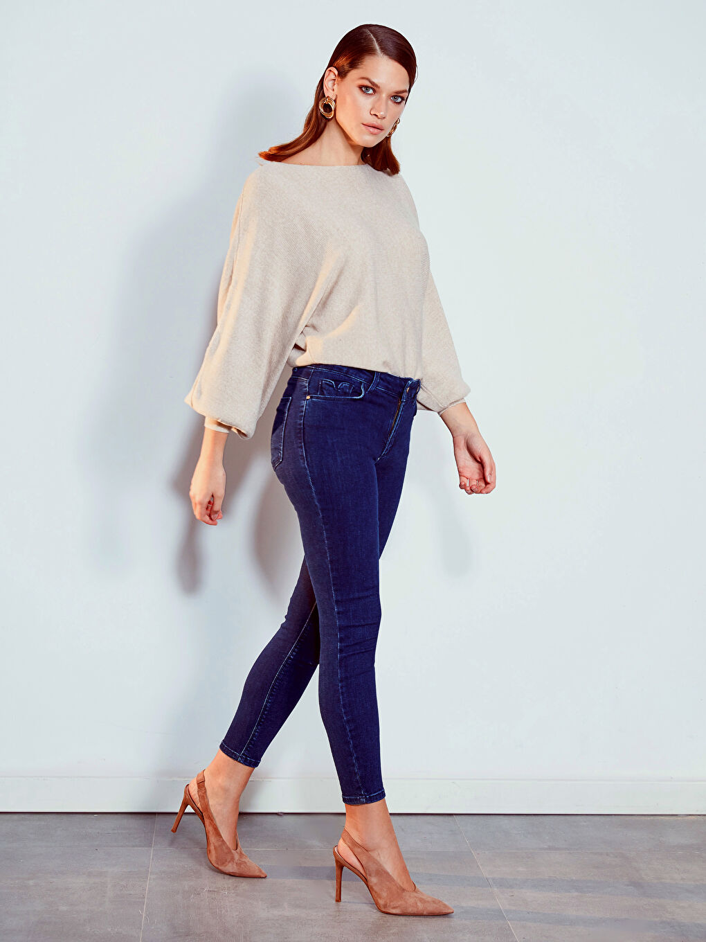 Әйелдер көк Джинсы шалбар-1