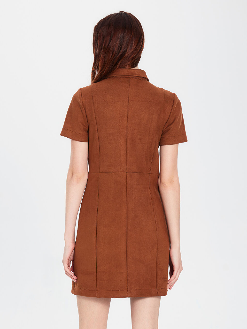 LCW Vision Flexible Button Detail Short Sleeve Women's Dress -9WU323Z8-QA0