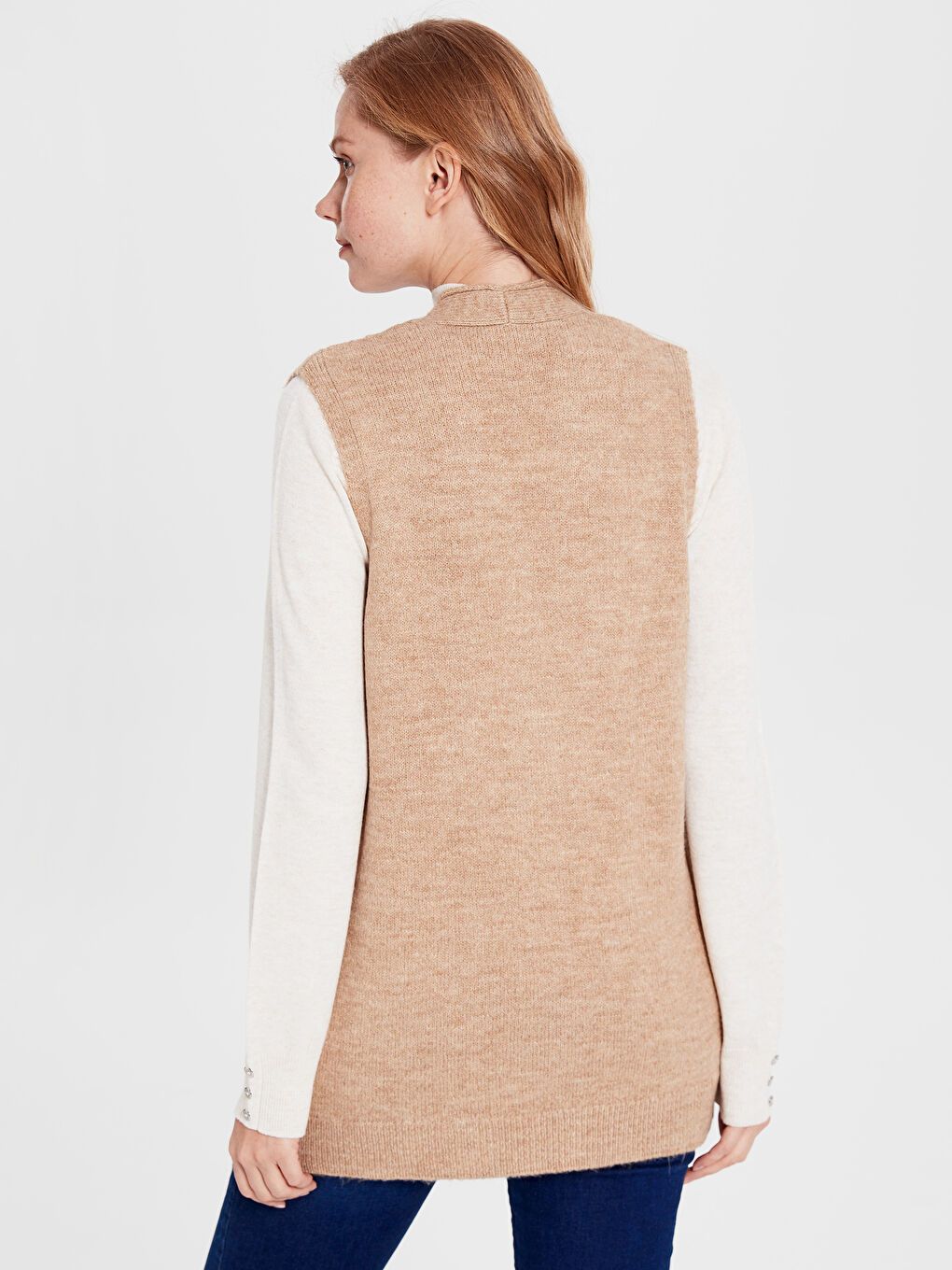 LC Waikiki Woman BEIGE Waistcoat -9WU540Z8-L8R