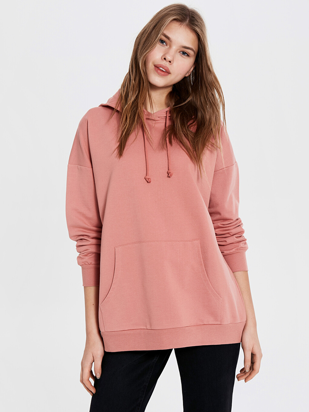 Kapüşonlu Kadın Sweatshirt-2