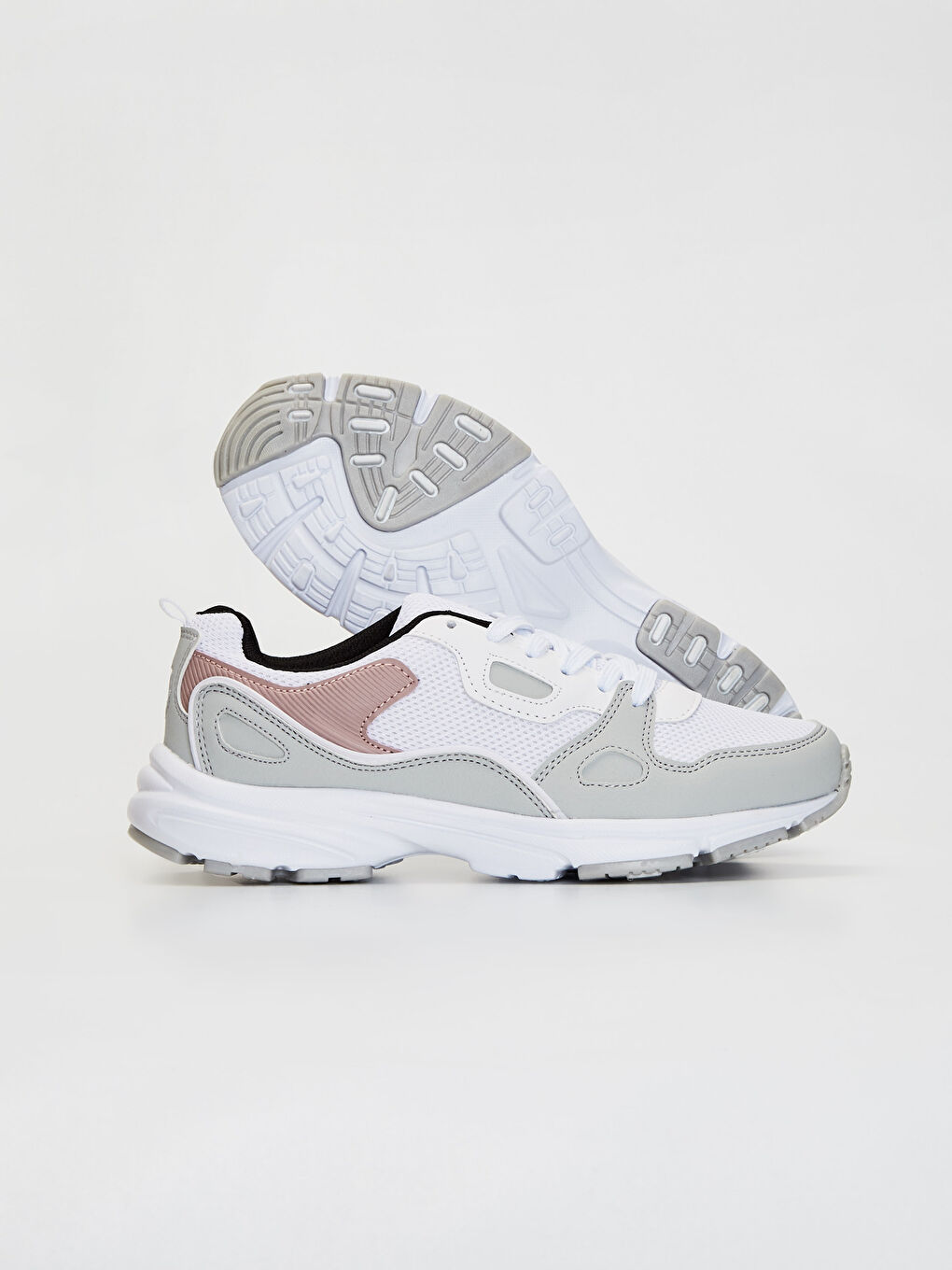 Antrasit File Detaylı Bağcıklı Kadın Aktif Spor Ayakkabı-2