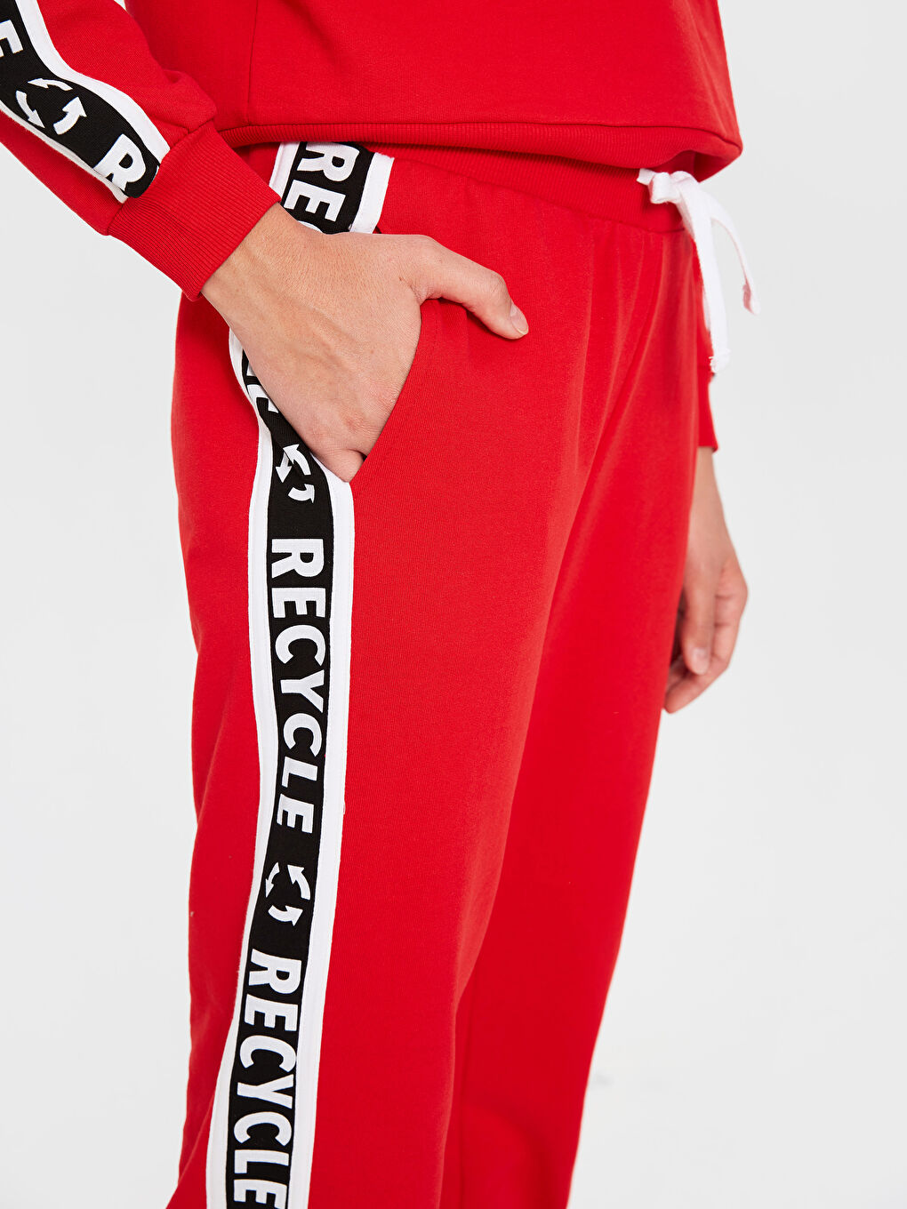 Pantalon de survêtement ROUGE Femme-3