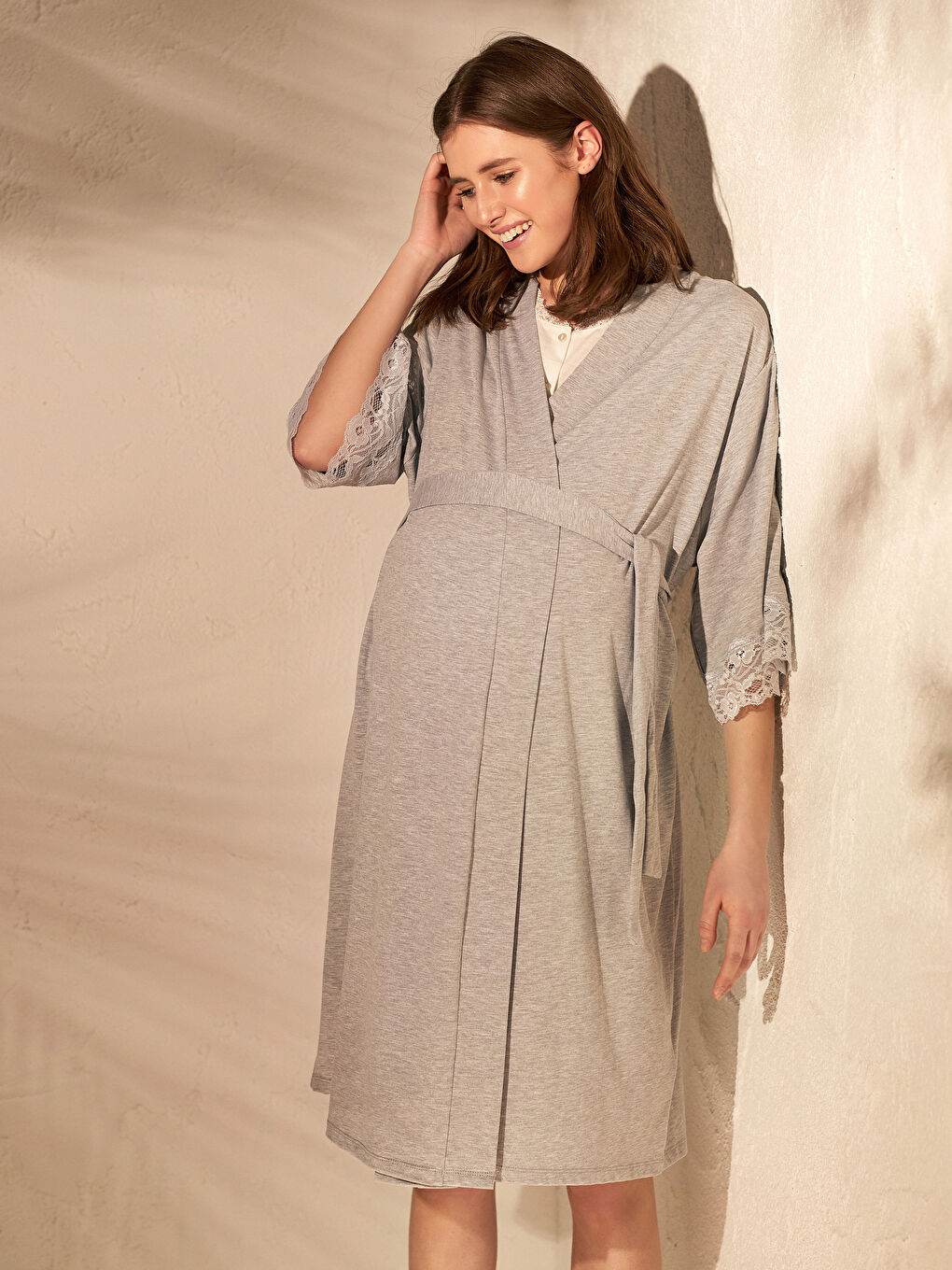 Robe de chambre GRIS Femme