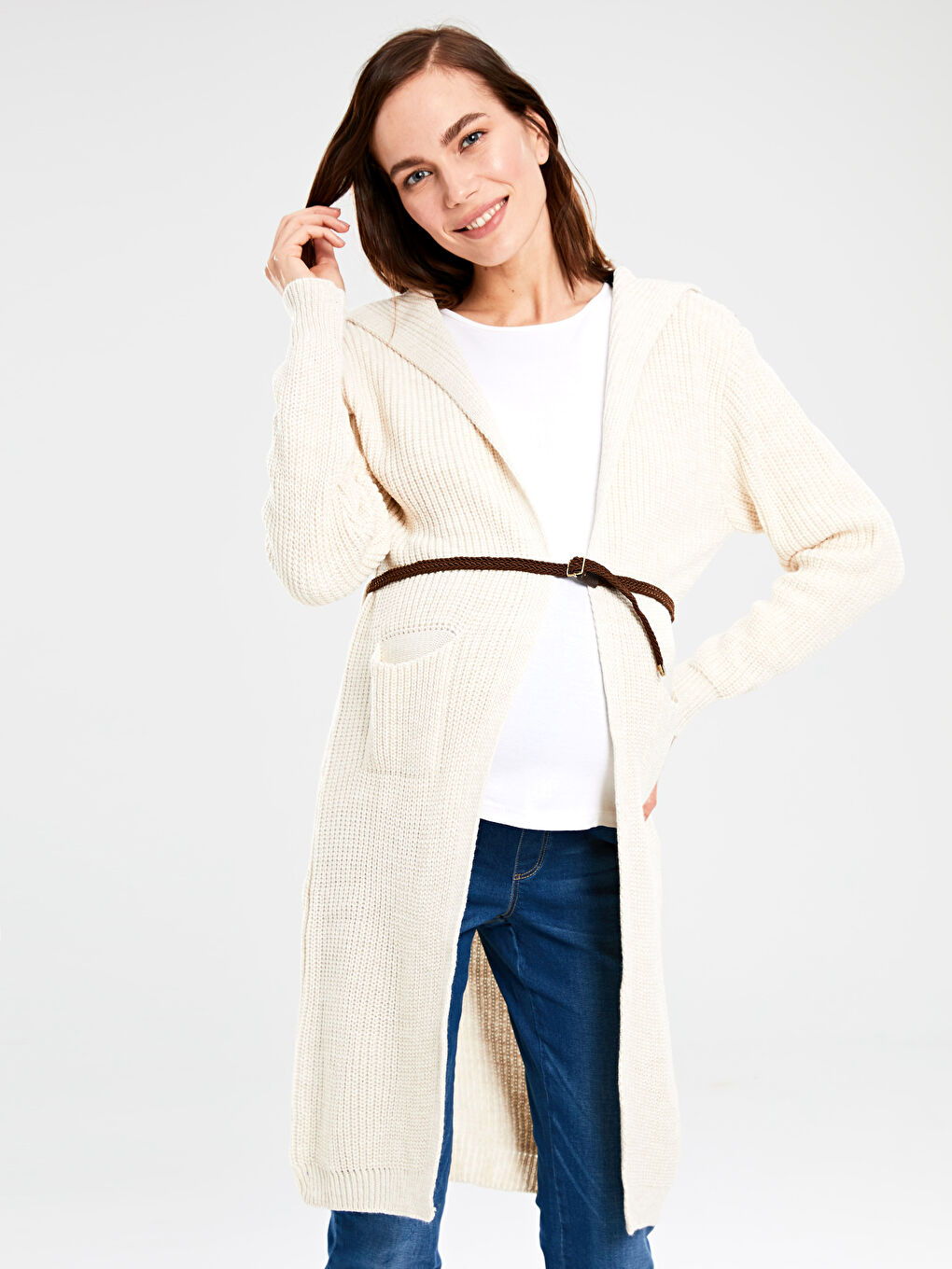 Woman ECRU Cardigan-1