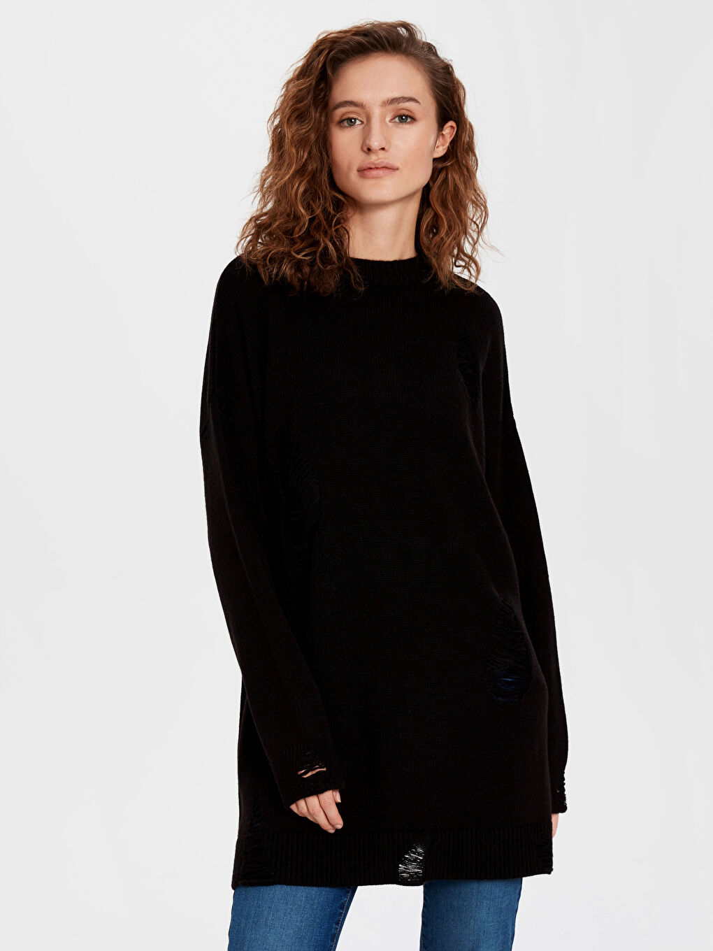 Siyah Oversize Kadın Tunik