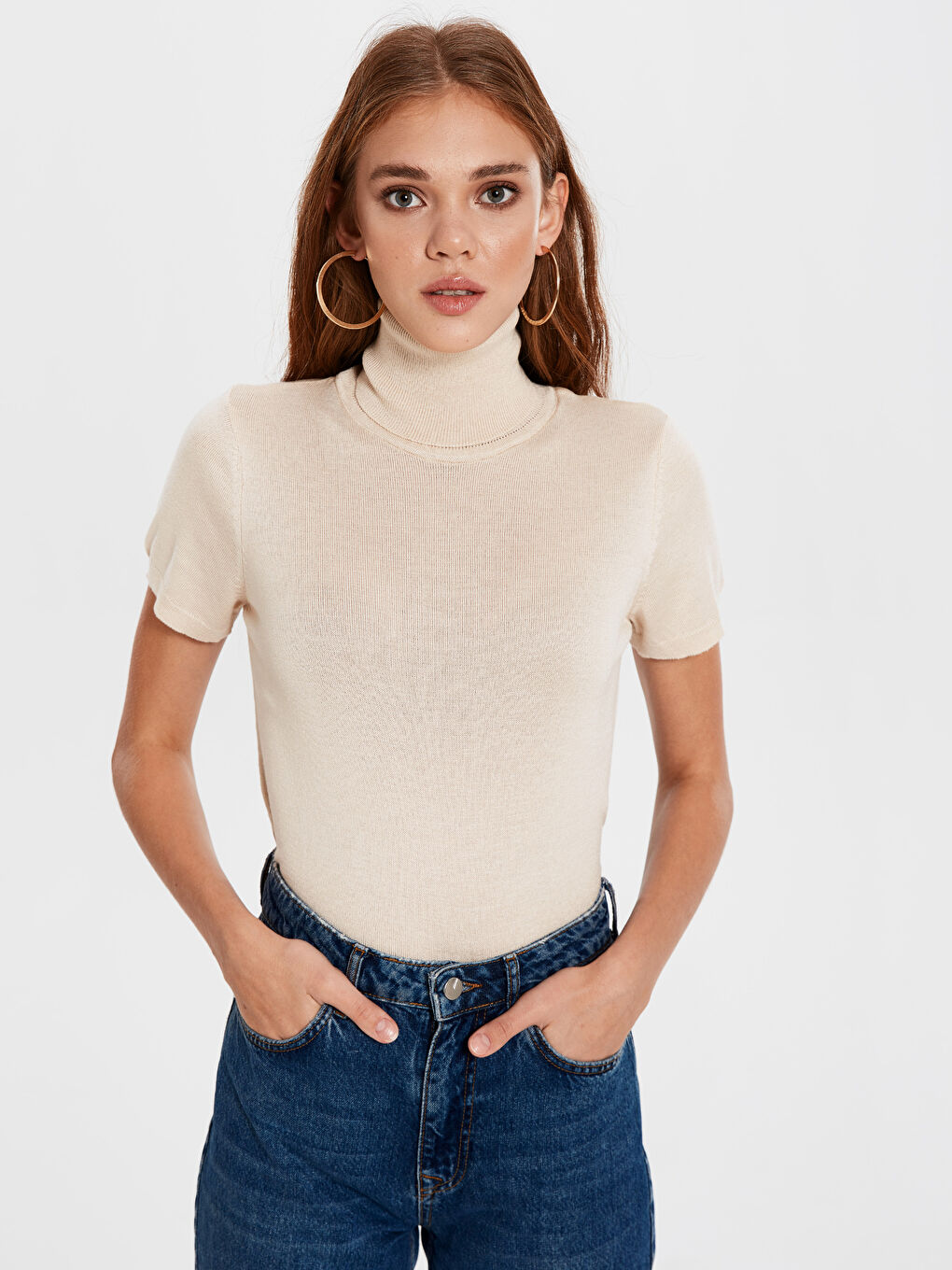 Turtleneck Women's Knitwear Sweater-1