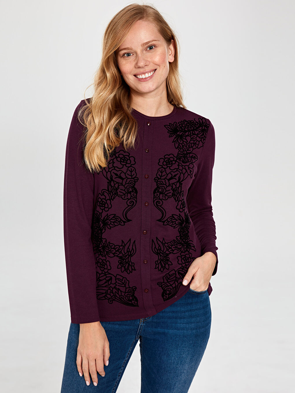 تي شيرت بنفسجى نساء-1