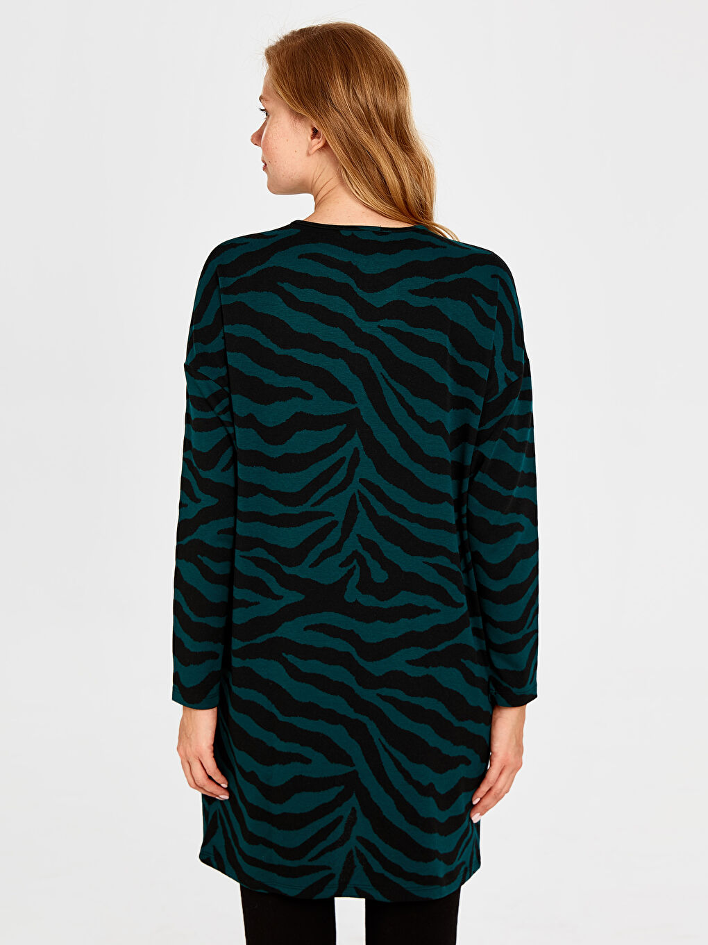 Lacivert Jakarlı Tunik-2