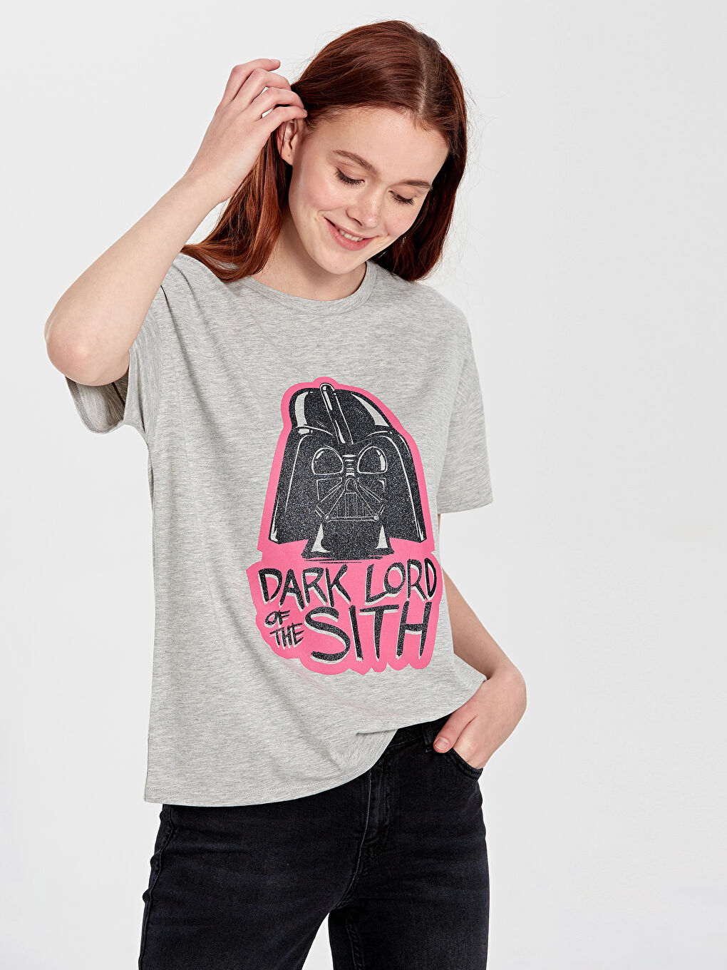 Gri Melanj Tişört-1