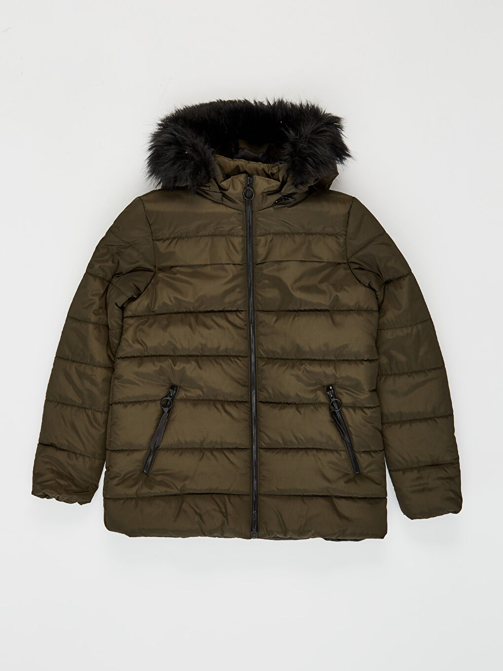 Doudoune pour Femmes avec Capuche et Manches Longues-1