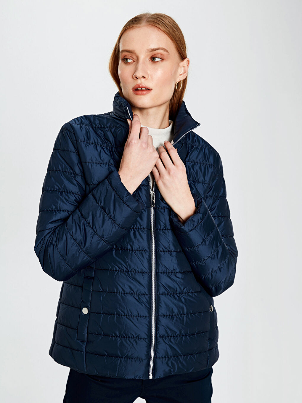 Lacivert Şişme Mont