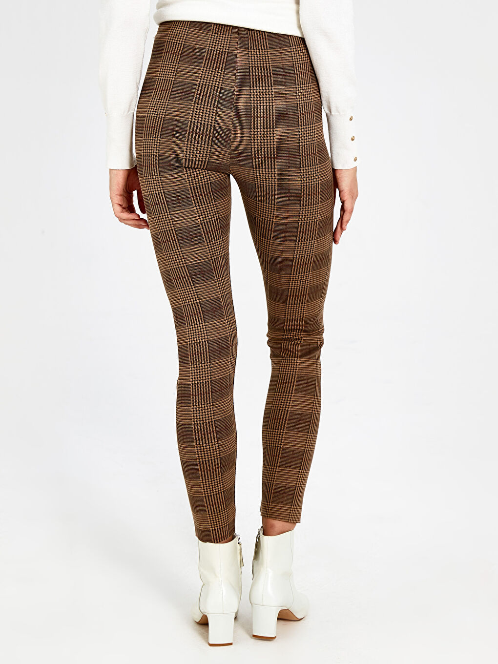 Kahverengi Ekoseli Pantolon-2