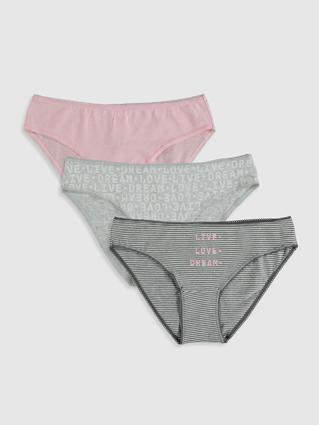 Gri Baskılı Külot