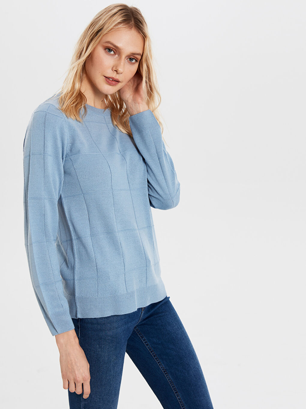 Жінка СИНІЙ Светр