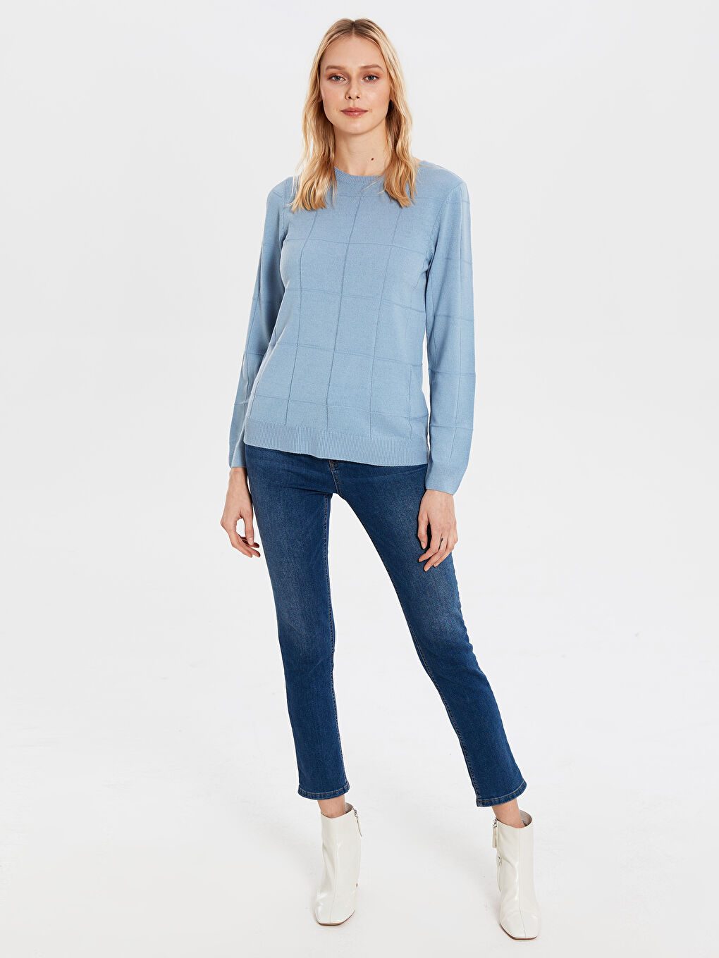 Жінка СИНІЙ Светр-1