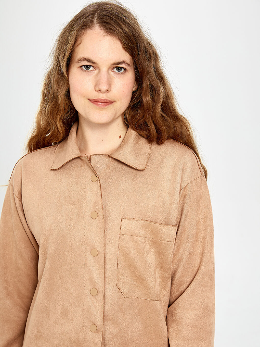 Bej Gabardin Kadın Tunik-2