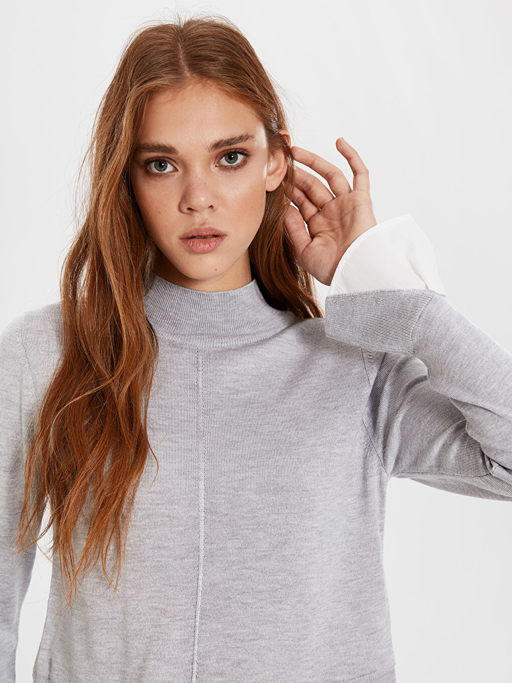 LCW Vision Crew Neck Long Sleeve Women's Tunic -9WA152Z8-D5P