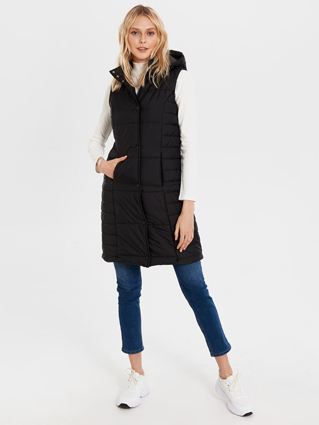Puffer Vest with Hood-2