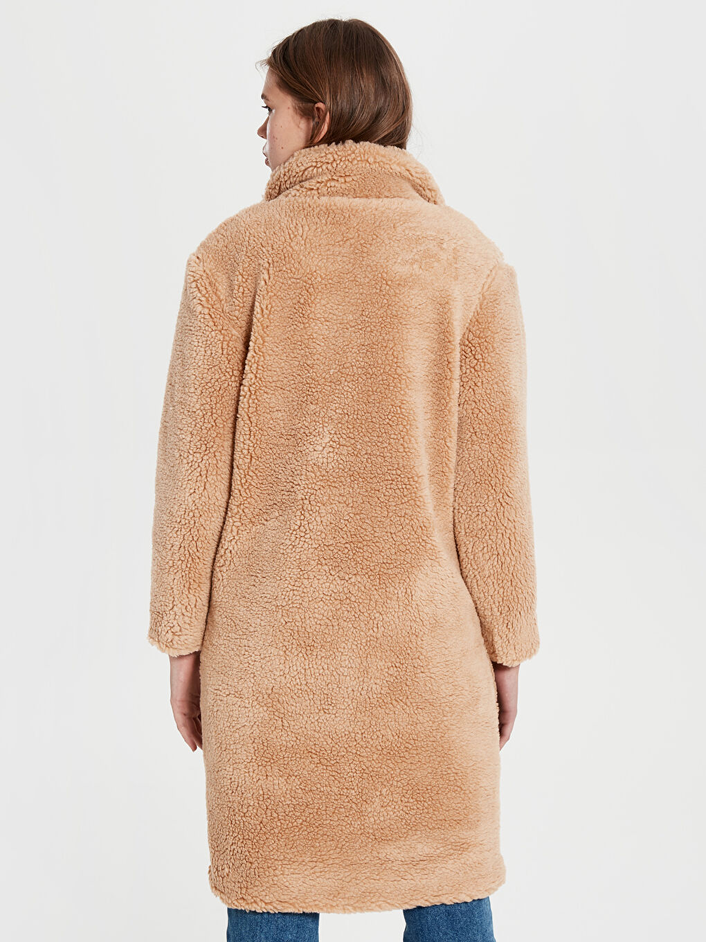 Bej Açık Devetüyü Kaşe Kaban-2