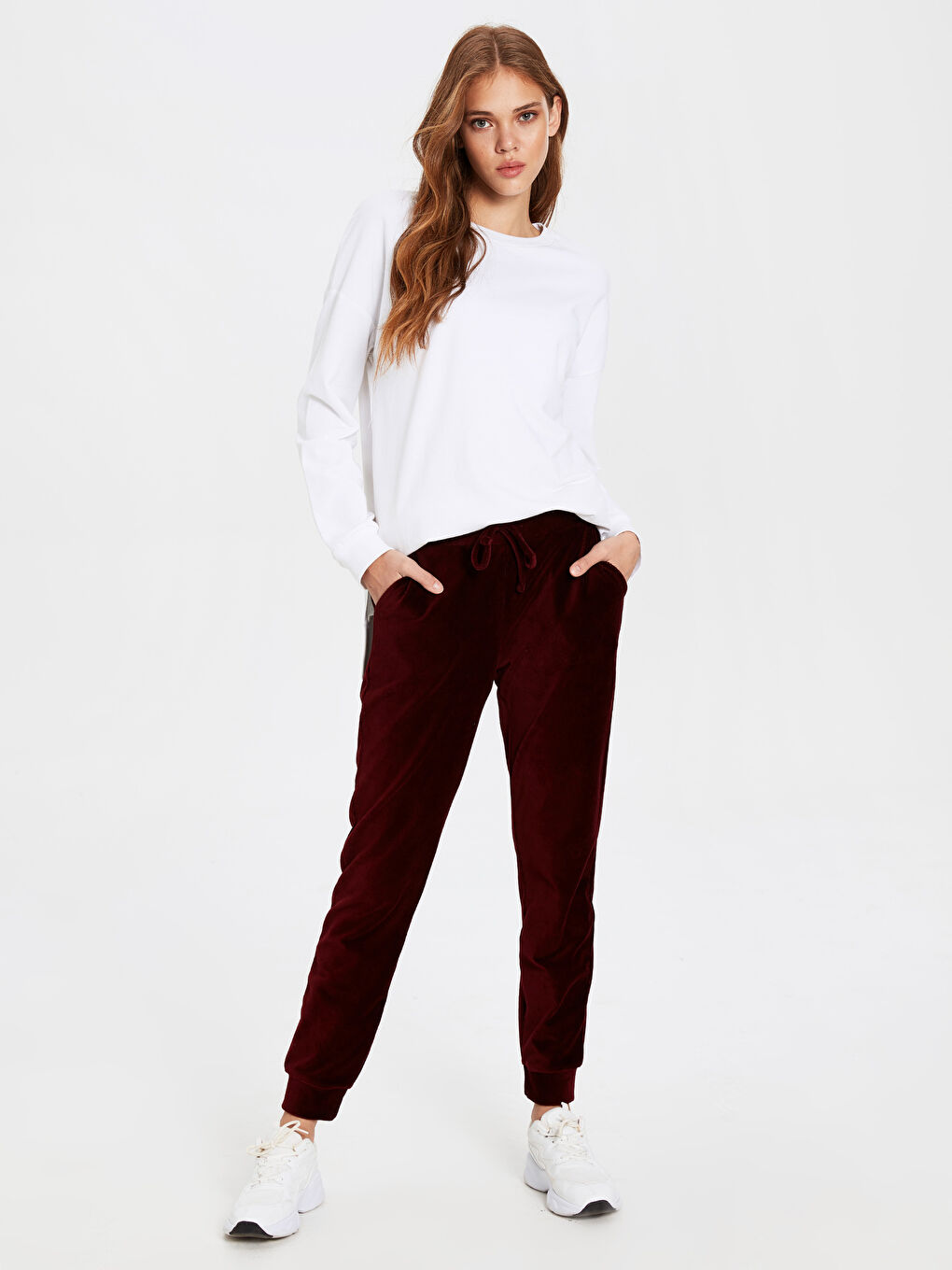 Κανονική Εφαρμογή Βελούδινα Φούτερ Γυναικεία Παντελόνι Jogging