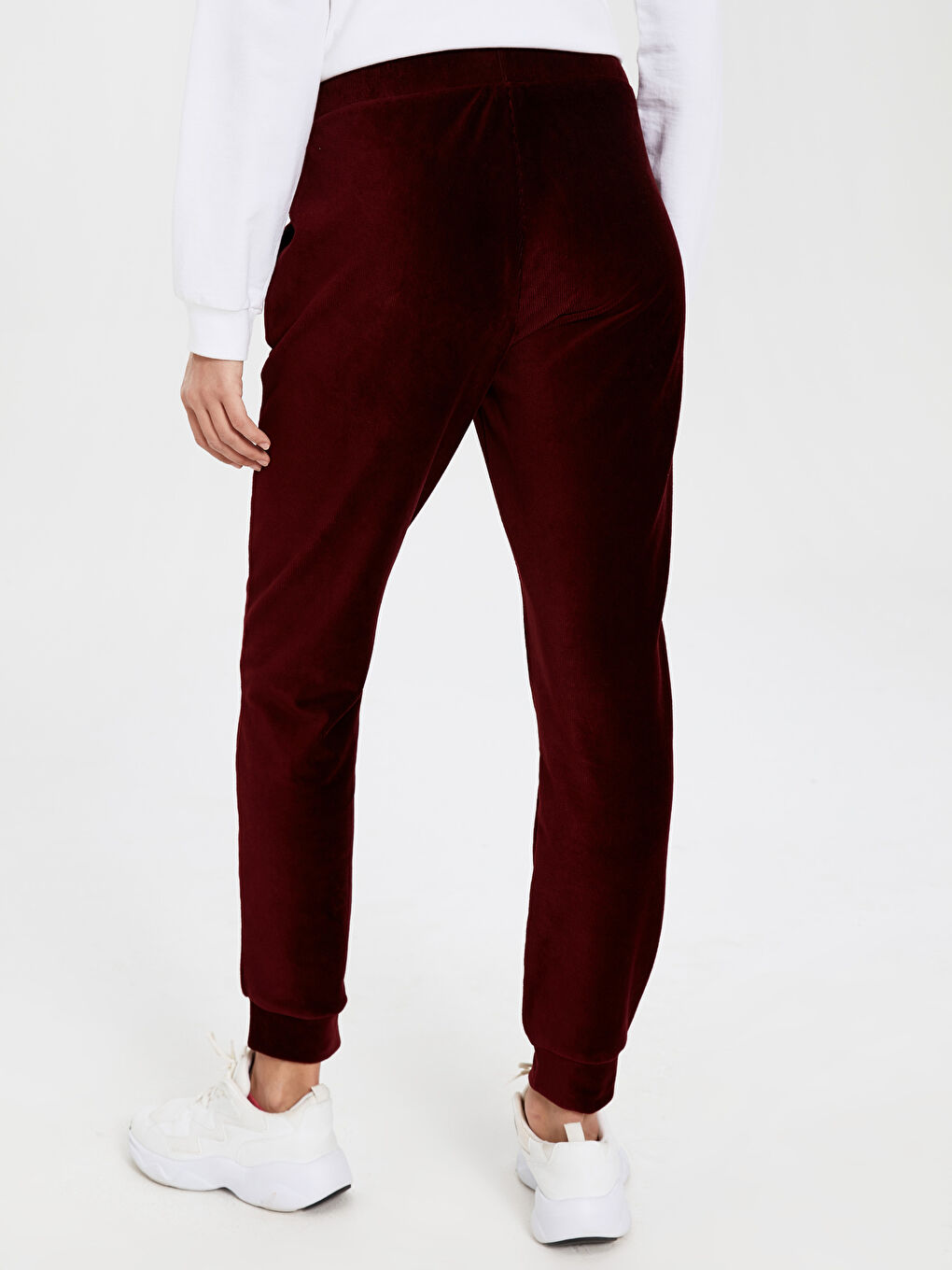 Κανονική Εφαρμογή Βελούδινα Φούτερ Γυναικεία Παντελόνι Jogging-3