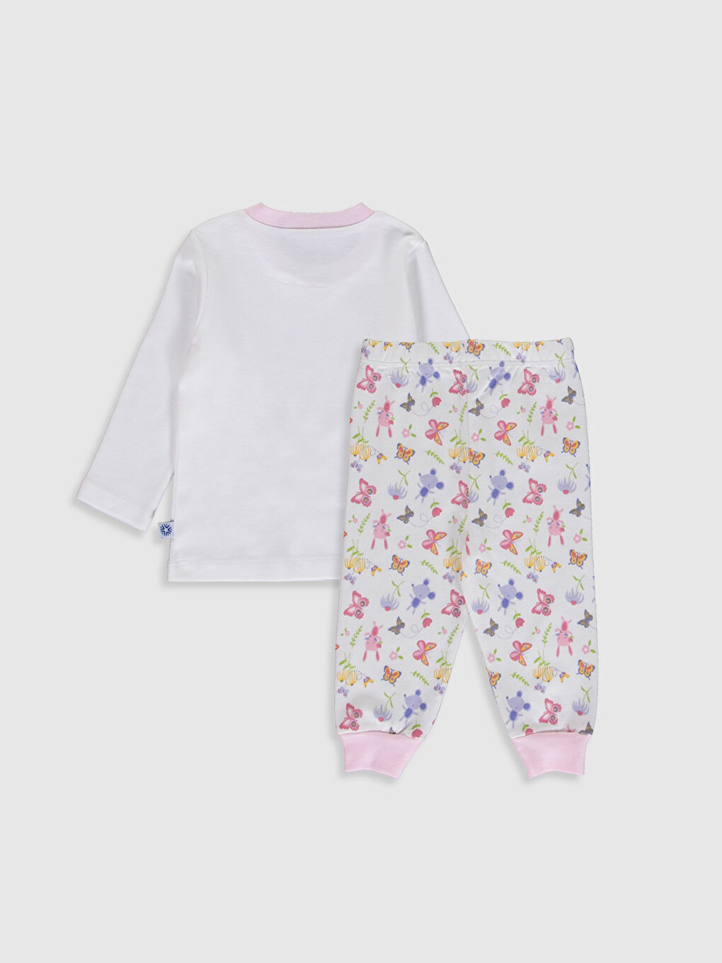 Beyaz Luggi Baby Baskılı Pijama Takımı-1