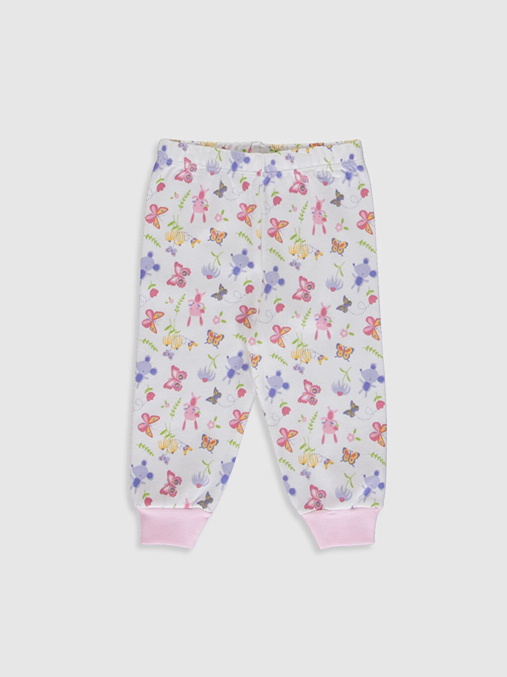 Beyaz Luggi Baby Baskılı Pijama Takımı-3