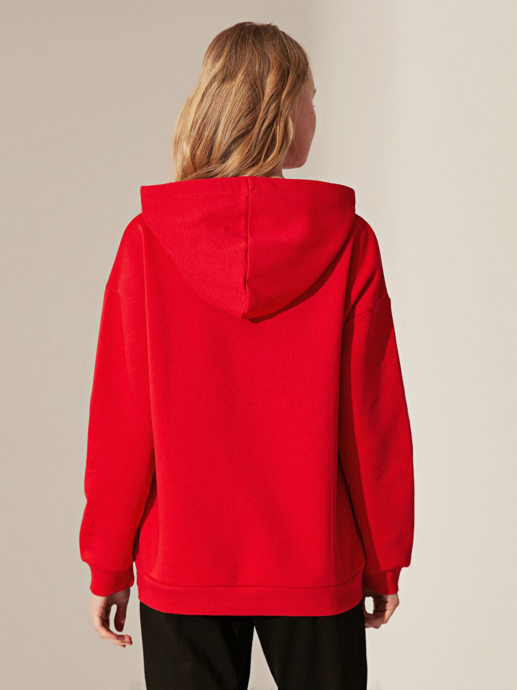 Sweatshirt à capuche ROUGE Femme-3
