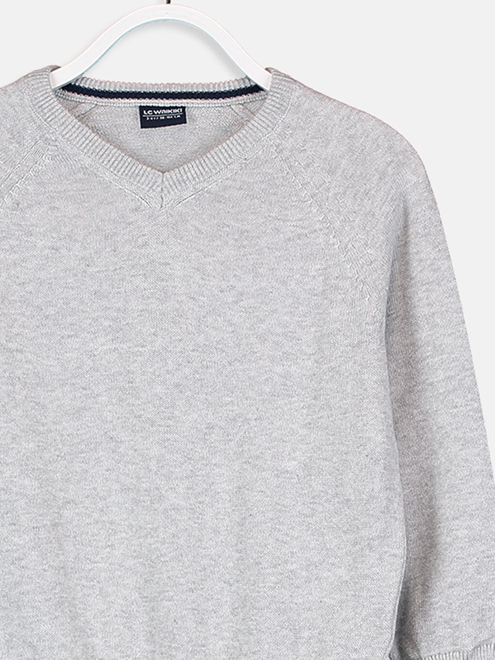 Ұлдарға арналған v жағалы ұзын жең трикотаж жемпір-2