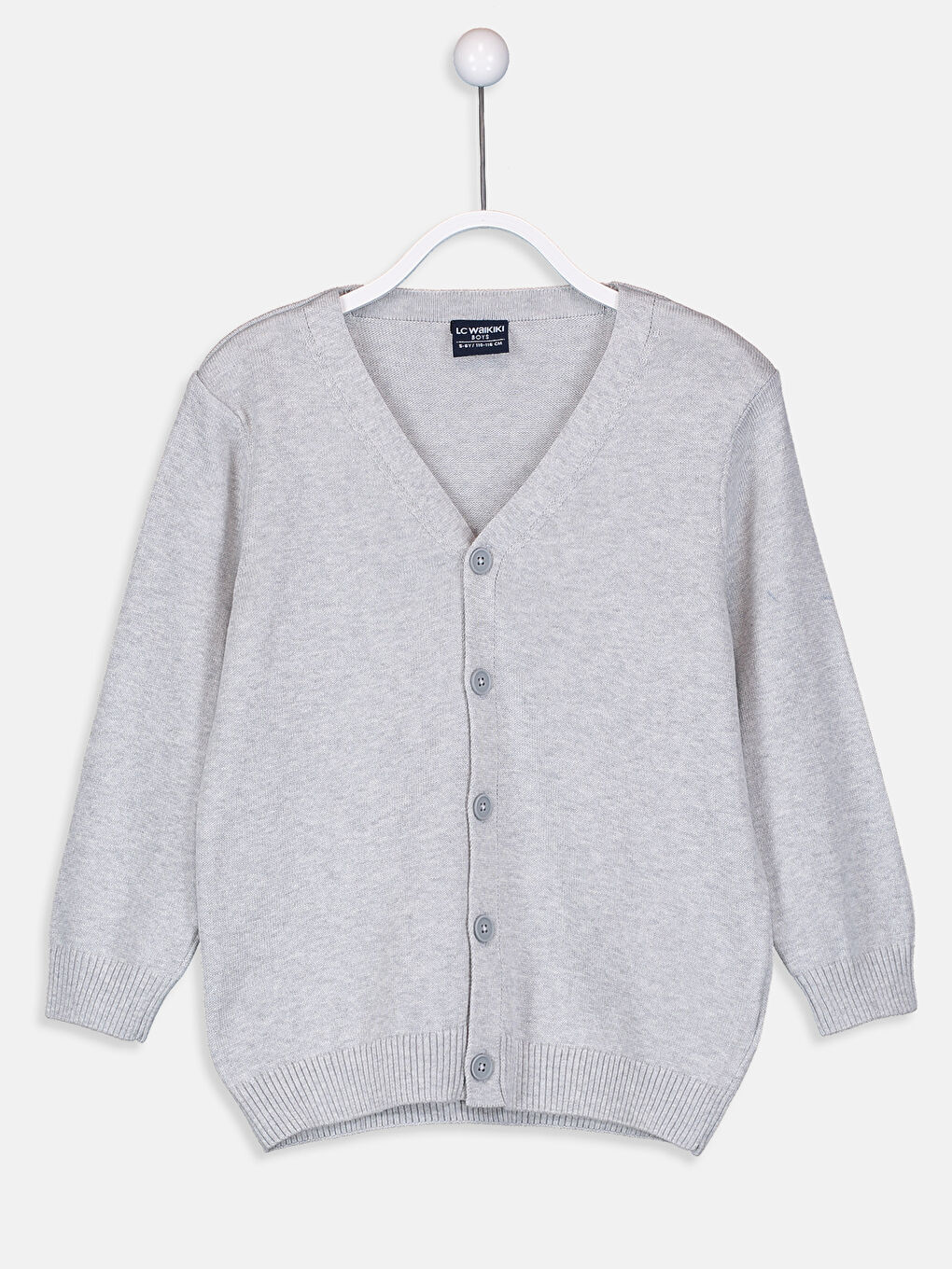 Gri V Yaka Erkek Çocuk Hırka