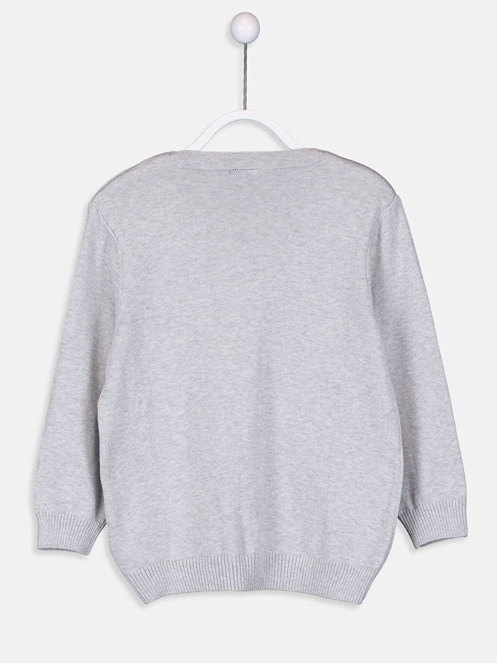 Gri V Yaka Erkek Çocuk Hırka-1