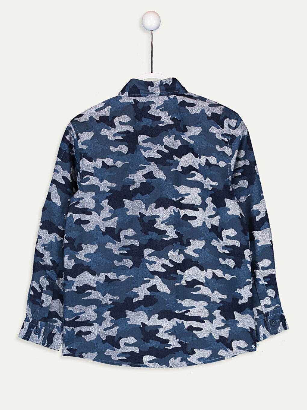 Mavi Baskılı Gömlek-2