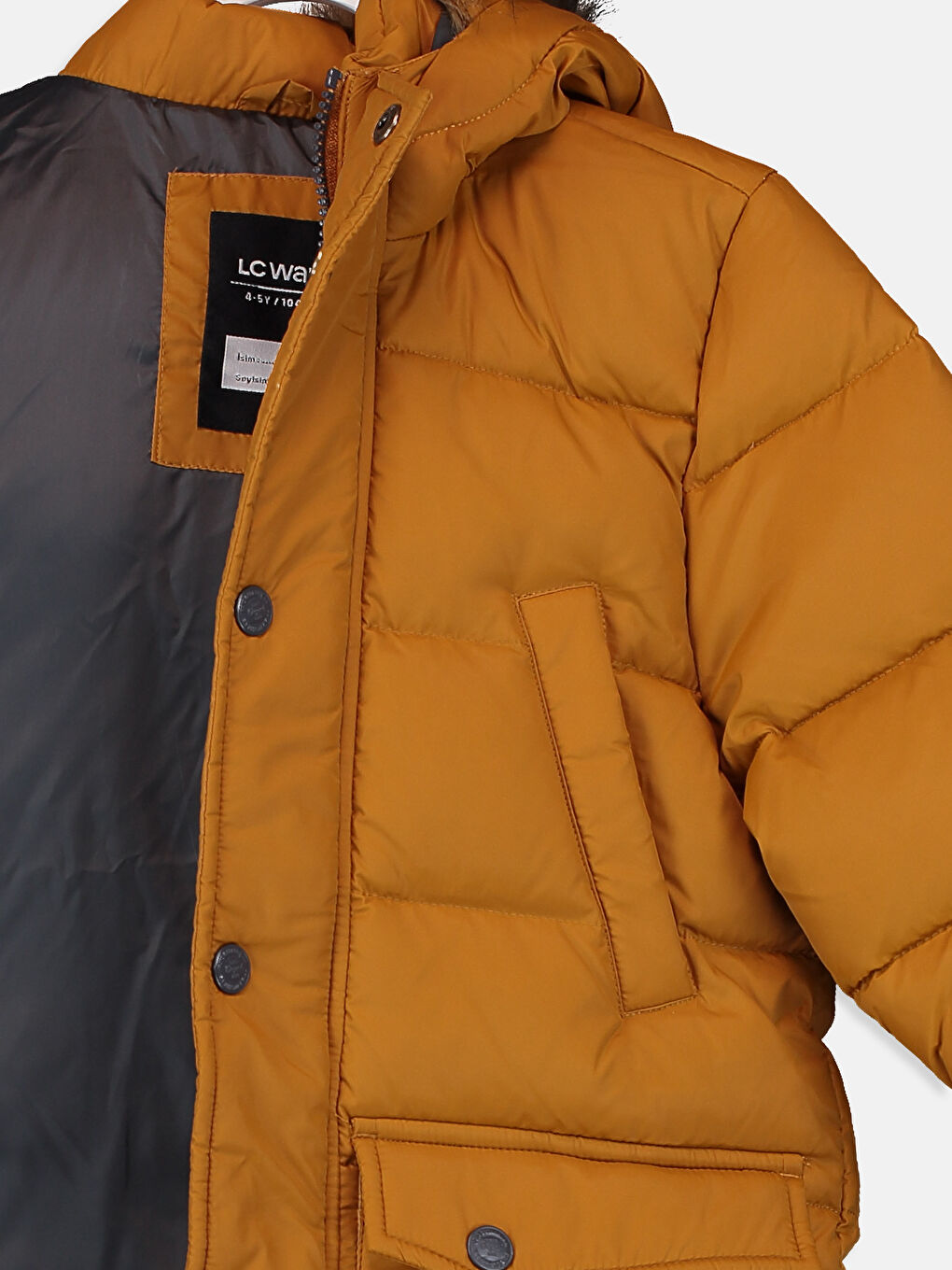 Ұлдар сары Пуховик пальто-3