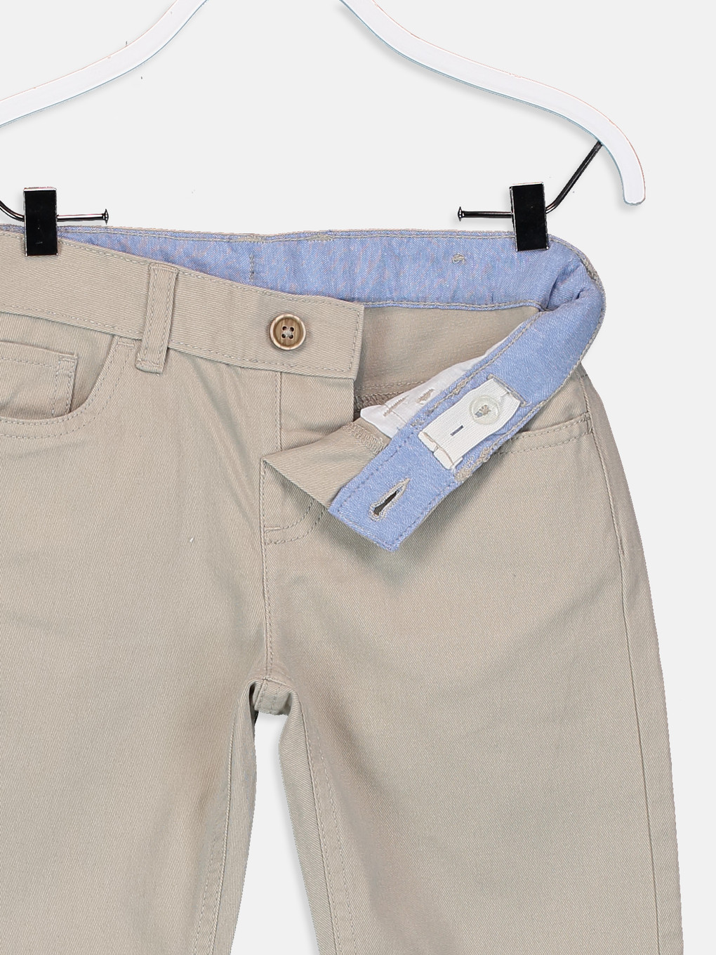 Bej Basic Gabardin Erkek Çocuk Pantolon-2