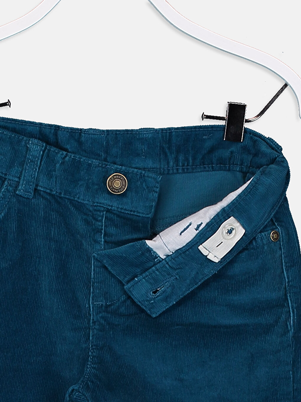 Petrol Skinny Kadife Erkek Çocuk Pantolon-2