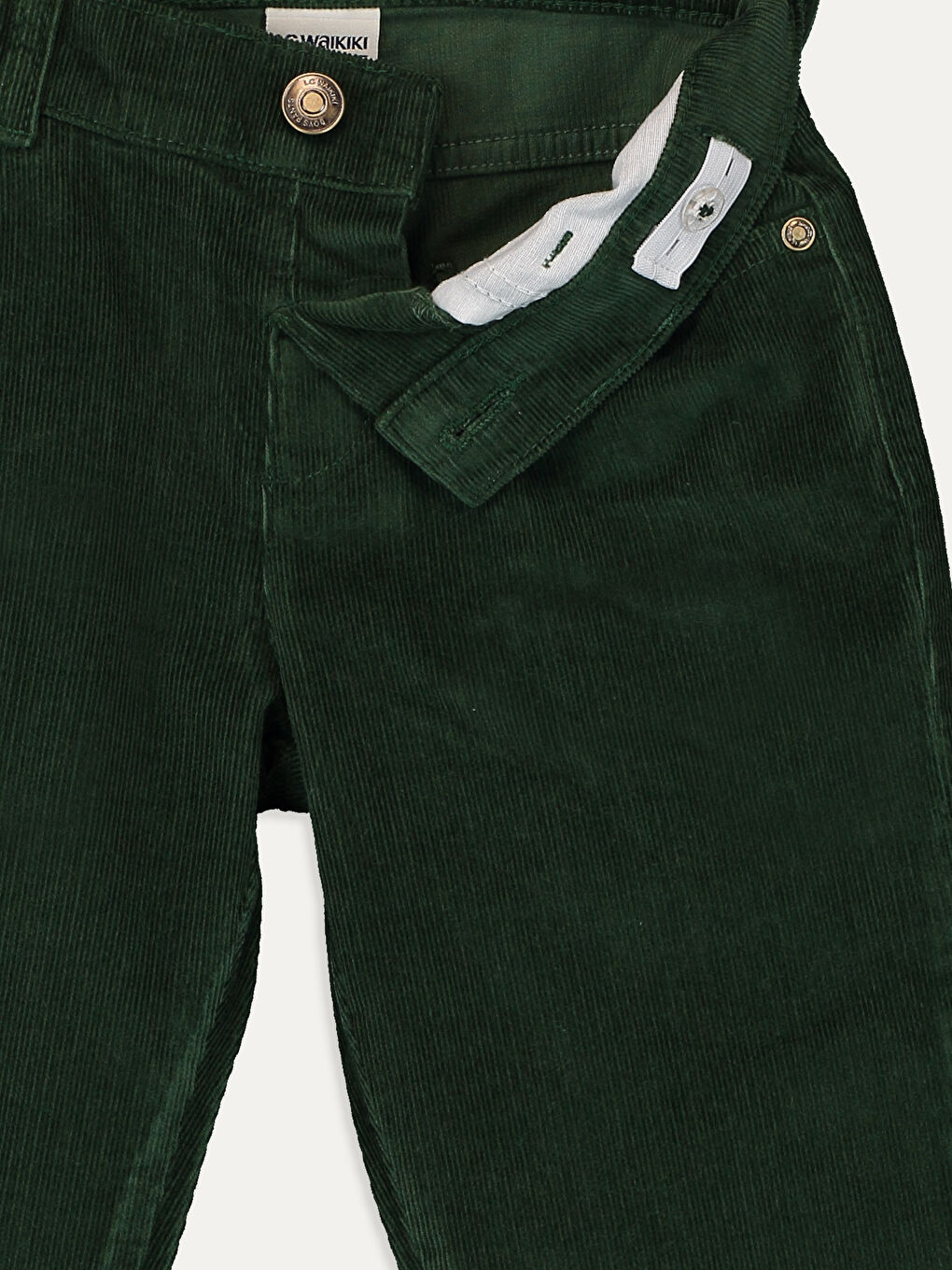 Yeşil Skinny Kadife Erkek Çocuk Pantolon-2